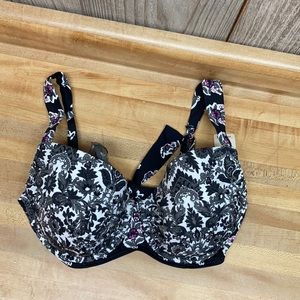 TOMMY BAHAMA Black, White, and Purple Bikini Top